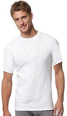 Hanes Men's X-Temp Crewneck White Undershirt 3-Pack Men's Shirts