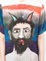 Thumbnail for your product : Endless Joy El Diablo graphic-print silk shirt
