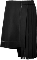 Thumbnail for your product : Iceberg Wool Pleated Asymmetric Skirt in Black