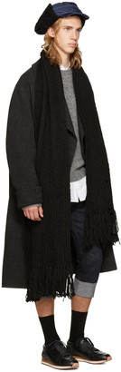 Junya Watanabe Gray & Black Shetland Tweed Sweater