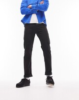 Thumbnail for your product : Topman straight jeans in black