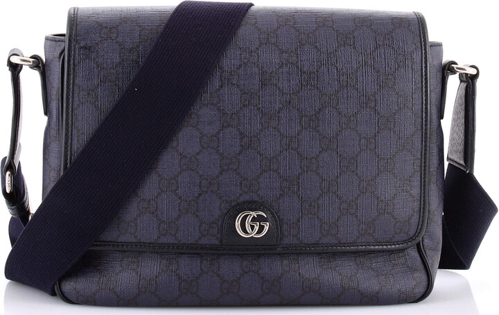 Gucci Ophidia Flap Messenger Bag GG Coated Canvas Medium