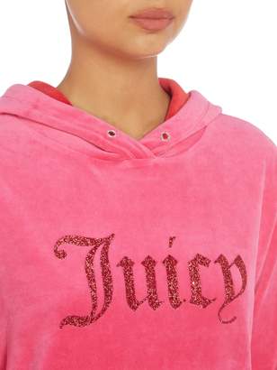 Juicy Black Label Valentine Gothic Logo Hooded Pullover