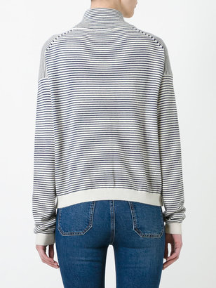 MiH Jeans cashmere high neck striped jumper