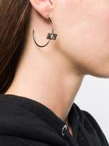 Thumbnail for your product : Karl Lagerfeld Paris Double K hoop earrings