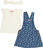 Thumbnail for your product : Isaac Mizrahi Toddler Girls Tie Knot Printed Jumper With Flutter Top