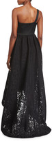 Thumbnail for your product : ZAC Zac Posen Roberta One-Shoulder Lace Evening Gown