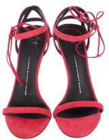 Thumbnail for your product : Giuseppe Zanotti Suede Ankle Strap Sandals