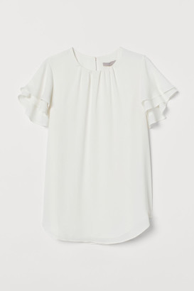 H&M Flutter-sleeved chiffon blouse