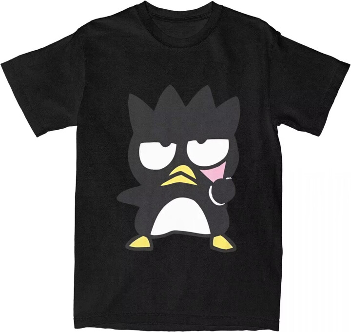 SANRIO Penguin Anime Badtz Maru for Men T Shirts Tee Shirt Short Sleeve Round Neck T-Shirt 100% Cotton Birthday Present Clothing