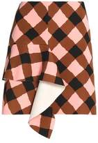 Thumbnail for your product : Marni Ruffled Gingham Neoprene Mini Skirt