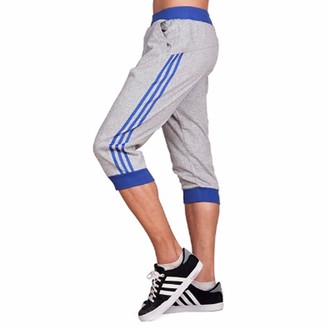 Huicai Men's Sports Trousers 3/4 Length Mens Shorts Joggers Sports Cotton  Pants Fashion Breathable Casual Pants Blue - ShopStyle