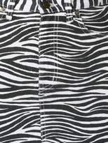 Thumbnail for your product : Saint Laurent zebra print denim skirt