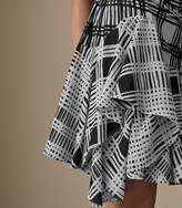 Thumbnail for your product : Reiss LARS CHECK PRINT SHIFT DRESS Monochrome