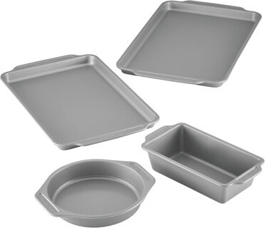 Farberware Nonstick Baking Pans / Bakeware Set, 4 Piece, Gray