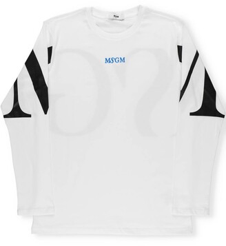 Msgm Kids Logo Print Long-Sleeve T-Shirt