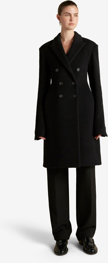 Marina Moscone Wool Basque Tailored Overcoat