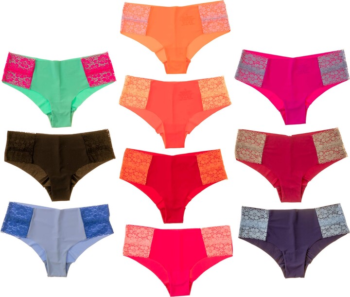 Pretty Sweet Basics Women's Laser Cut Bikini Cheeky Hipster Panties