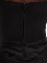 Thumbnail for your product : ALBUS LUMEN Curved-hem Linen Bustier Top - Black