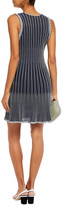 Thumbnail for your product : M Missoni Metallic Striped Ribbed Cotton-blend Mini Dress