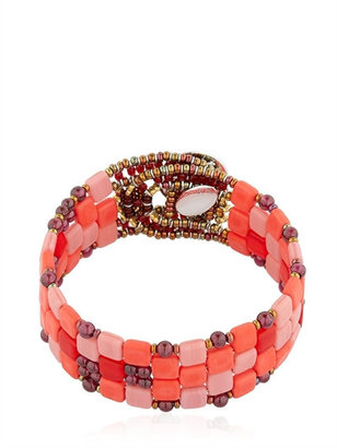 Ziio Pixel Red Beaded Bracelet