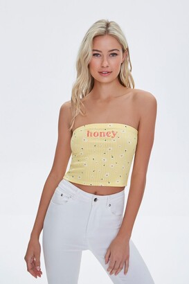 forever 21 yellow tube top