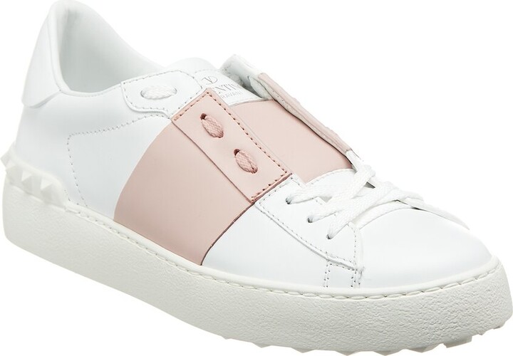 Valentino Rockstud Open Leather Sneaker
