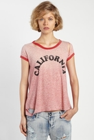 Thumbnail for your product : Rebel Yell California Torn Ringer Tee in Vintage Red