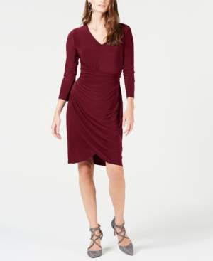 INC International Concepts Ruched 3/4-Sleeve Dress, Created for Macy's