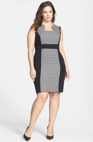 Thumbnail for your product : Tahari by ASL Print Panel Sheath Dress (Plus Size)