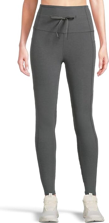 Beyond Yoga Spacedye Go Pocket Midi Leggings Women's Clothing True Gray Heather : XL (US Women's 14-16), Elastane/Polyester