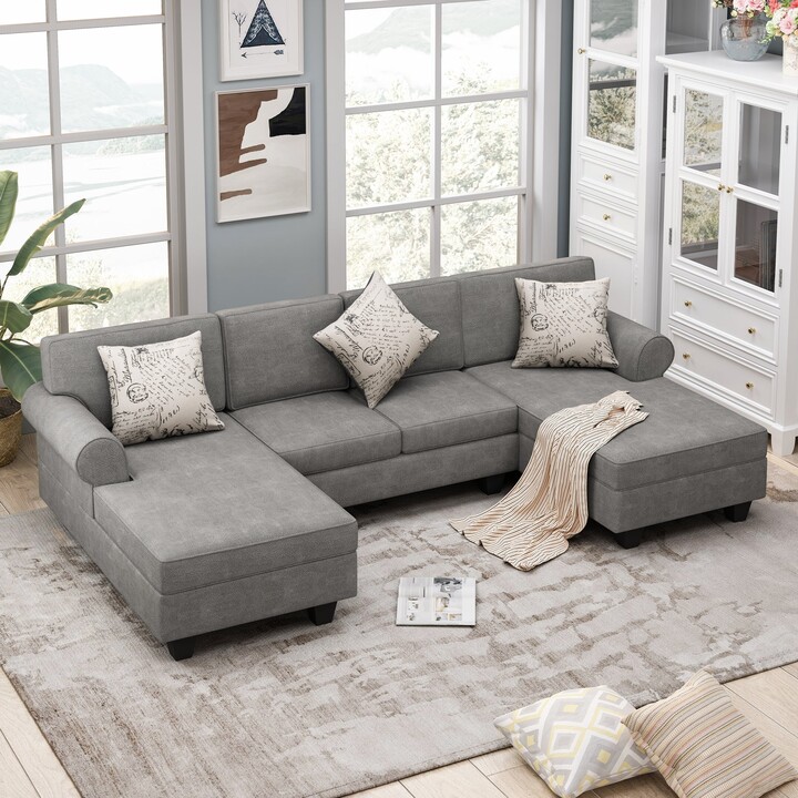 UShaped Sectional Sofa with Double Chaises ShopStyle