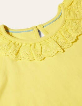 Broderie Detail Jersey Top
