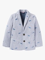 Thumbnail for your product : Boden Kids' Aeroplane Embroidered Smart Blazer Jacket, Blue/Ivory