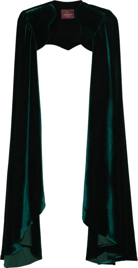 CRISTALLINI Nora velvet cape