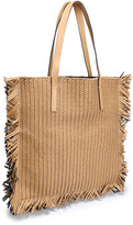 Thumbnail for your product : Michael Kors Collection Fringe-trimmed Braided Leather Tote