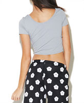 Thumbnail for your product : Wet Seal Crop Scoop Neck Tee