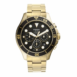 mens gold watch black face