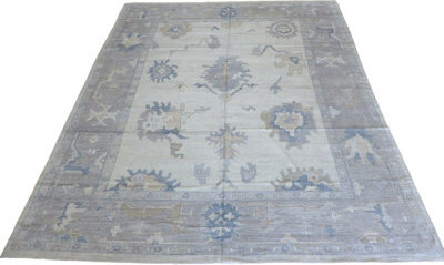 Oriental Rug Galaxy 12 x 14'10 Hand Knotted Ivory Turkish Oushak Oriental Rug G14981