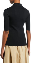 Thumbnail for your product : Halston James Rib-Knit Henley Top