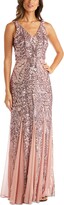 Thumbnail for your product : Nightway Petite Sleeveless Pleated Sequin Embellished Gown
