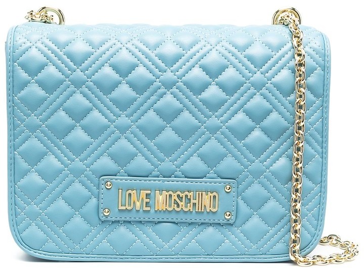 blue moschino bag