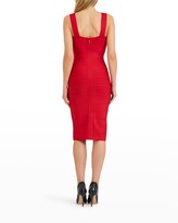 Thumbnail for your product : Herve Leger Deep V-Neck Recycled Icon Midi Dress
