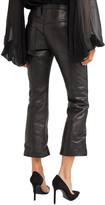 Thumbnail for your product : Saint Laurent Cropped Leather Flared Pants