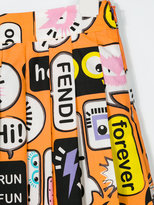 Thumbnail for your product : Fendi Kids printed skirt