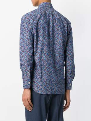 Canali boat-print formal shirt