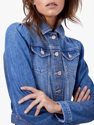 puff sleeve denim jacket uk
