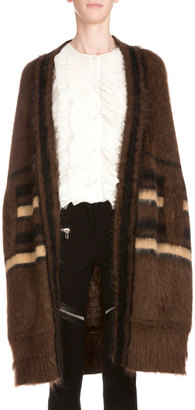 Givenchy Shawl-Collar Open-Front Coat, Light Brown