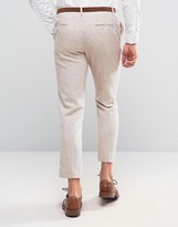 Thumbnail for your product : ASOS Slim Crop Smart Pants In Pink Tweed