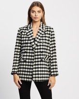 Thumbnail for your product : Atmos & Here Atmos&Here - Women's Black Blazers - Alice Wool Blend Coat - Size 16 at The Iconic